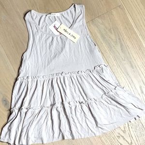 Tan medium ruffle top